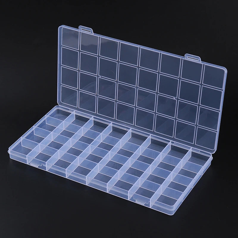 Clear Grid Storage Box Organizer