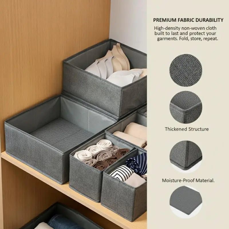 Foldable Clothes & Underwear Storage Box