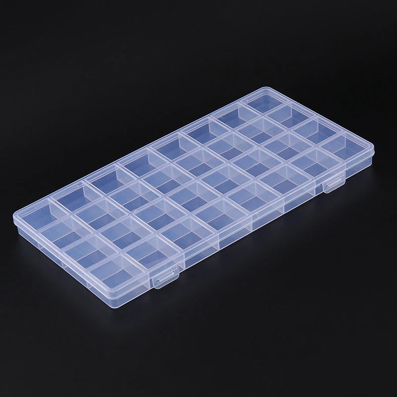 Clear Grid Storage Box Organizer