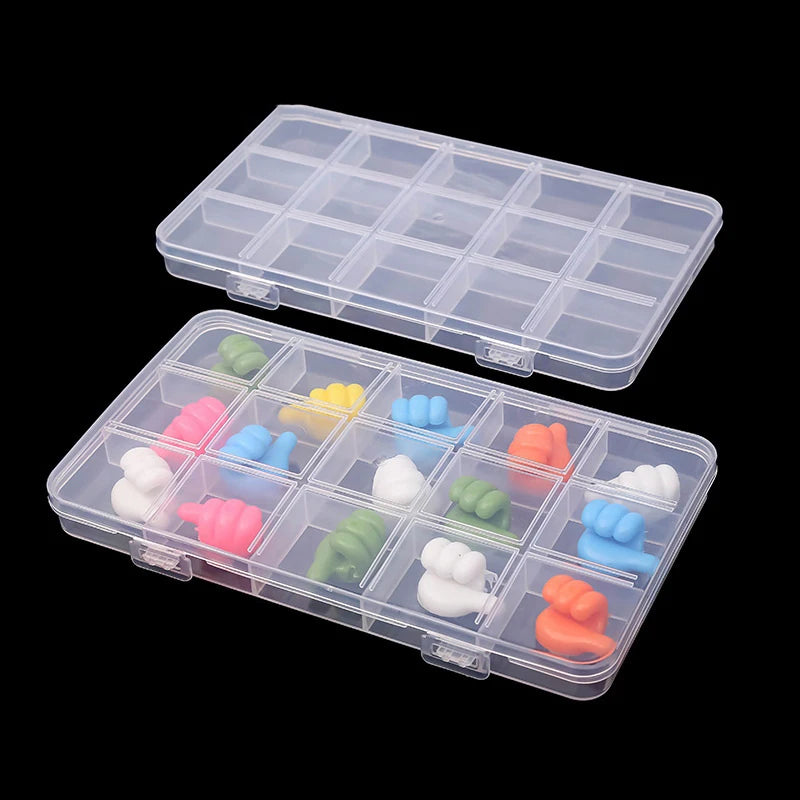 Clear Grid Storage Box Organizer