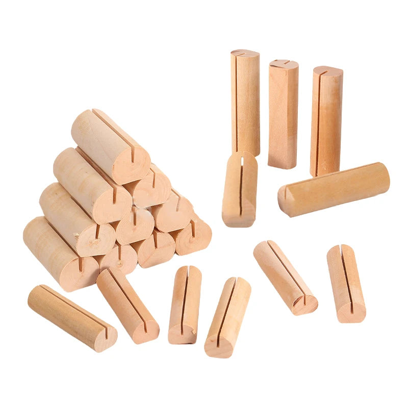 Wooden Business Card Holder Stand
