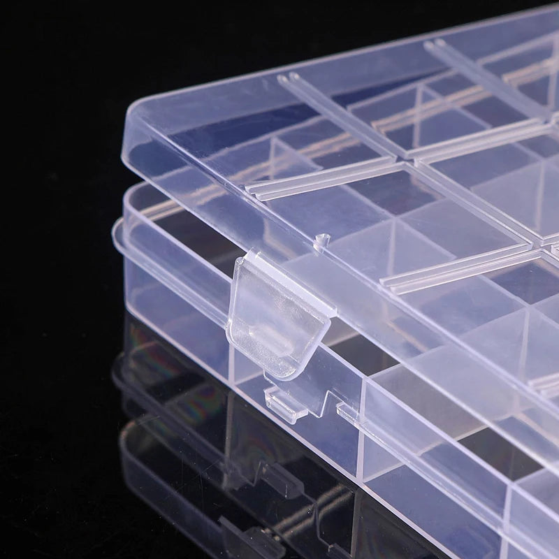 Clear Grid Storage Box Organizer