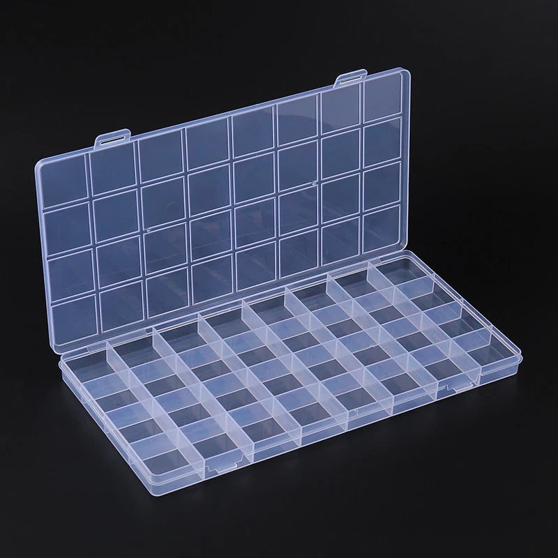 Clear Grid Storage Box Organizer