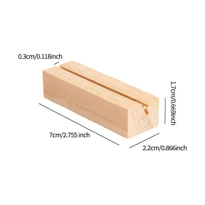 Wooden Business Card Holder Stand