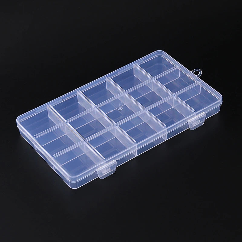 Clear Grid Storage Box Organizer