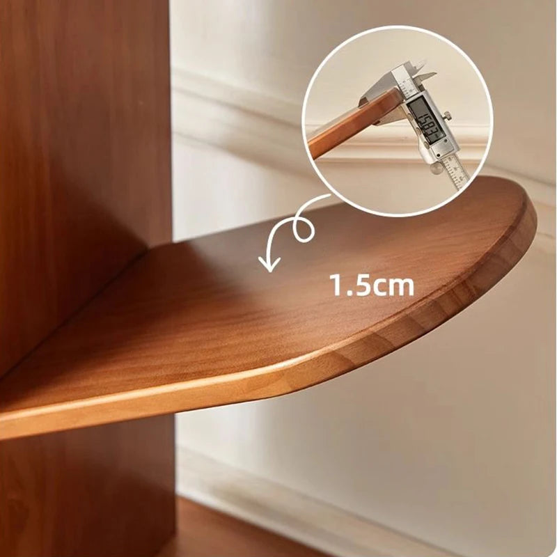Solid Wood Bookcase Storage Rack