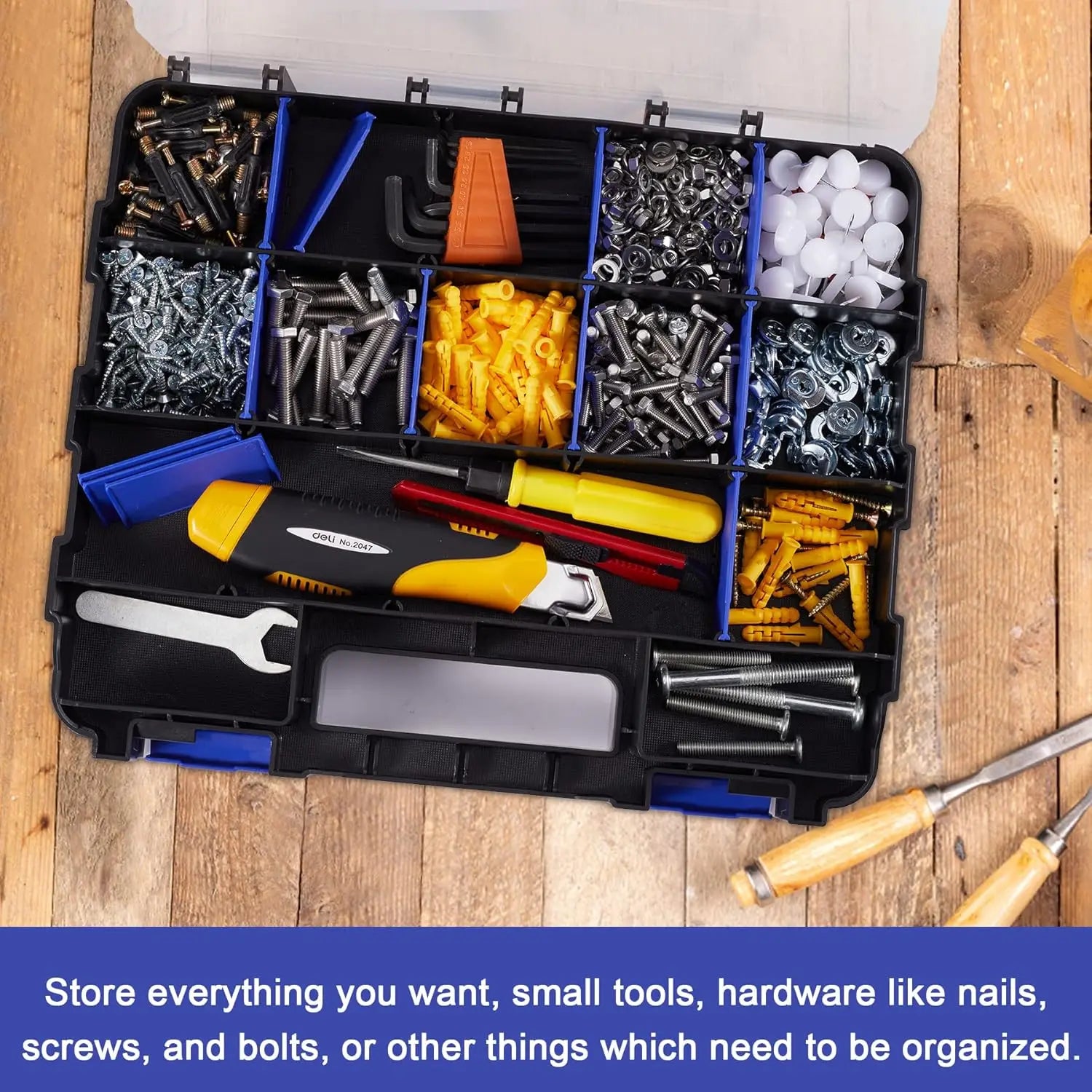 34-Compartment Screw & Hardware Organizer