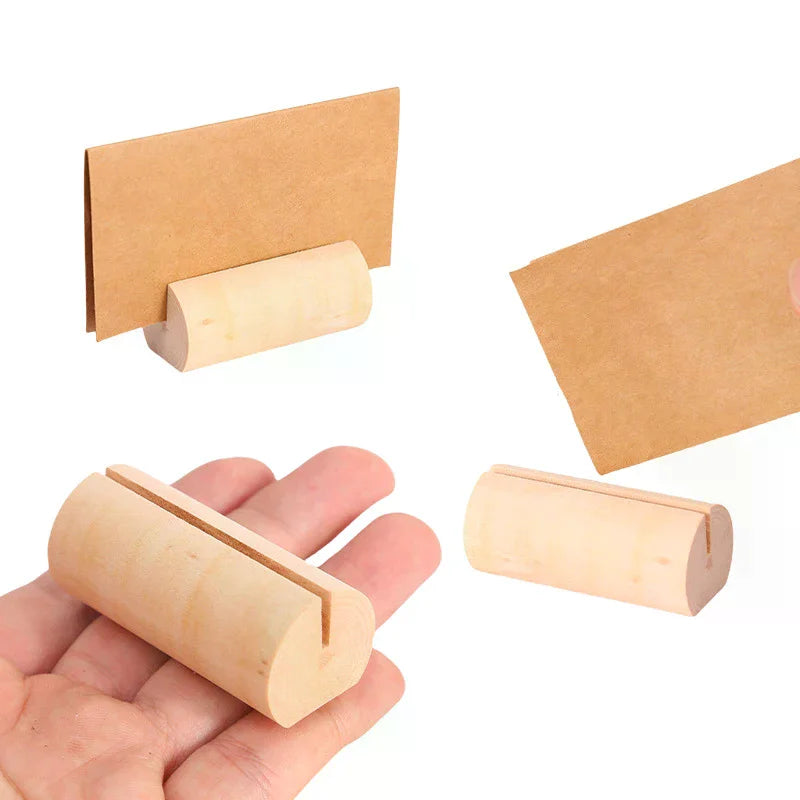 Wooden Business Card Holder Stand