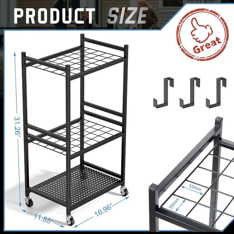 Metal Garden Tool Storage Rack