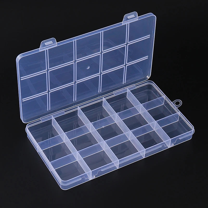 Clear Grid Storage Box Organizer