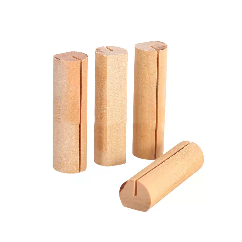 Wooden Business Card Holder Stand