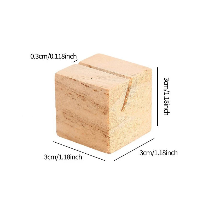 Wooden Business Card Holder Stand