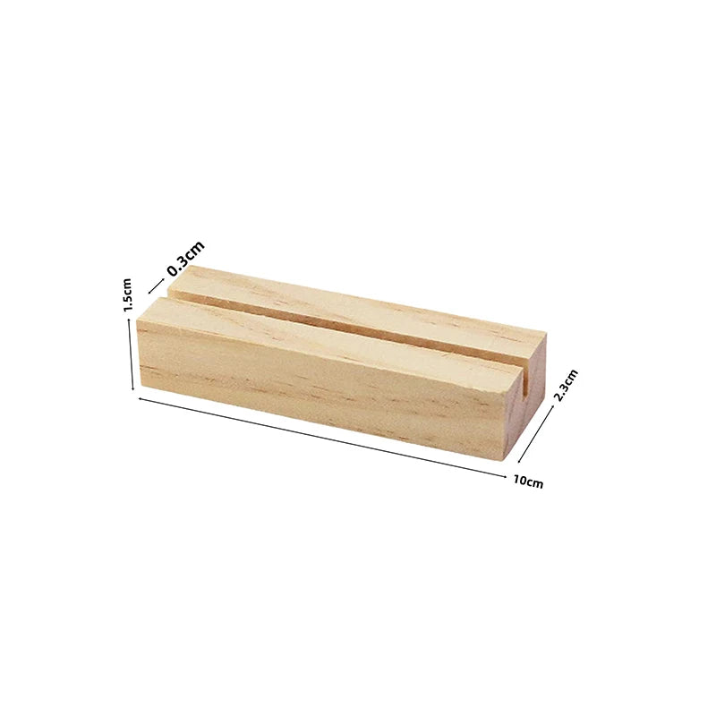 Wooden Business Card Holder Stand