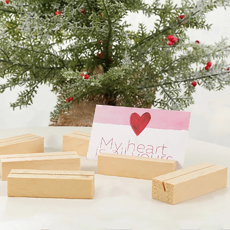 Wooden Business Card Holder Stand