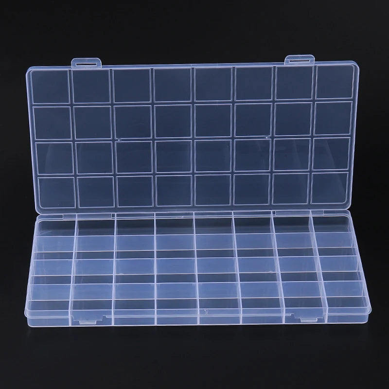 Clear Grid Storage Box Organizer