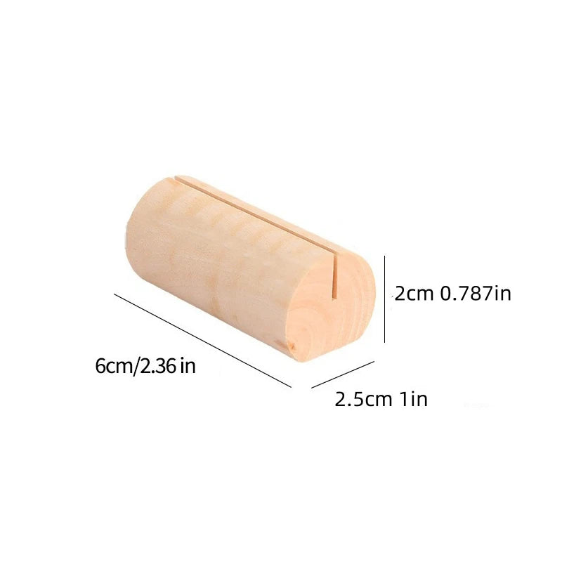 Wooden Business Card Holder Stand