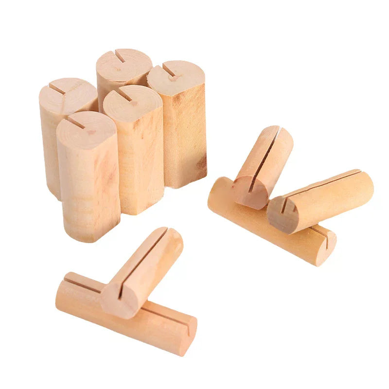Wooden Business Card Holder Stand