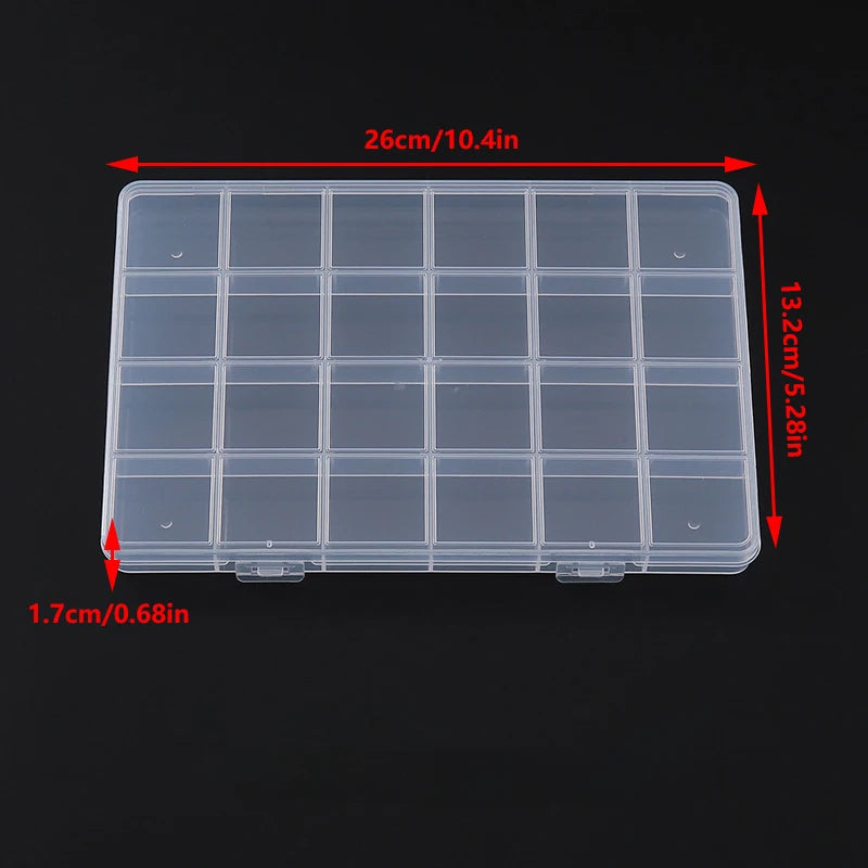 Clear Grid Storage Box Organizer