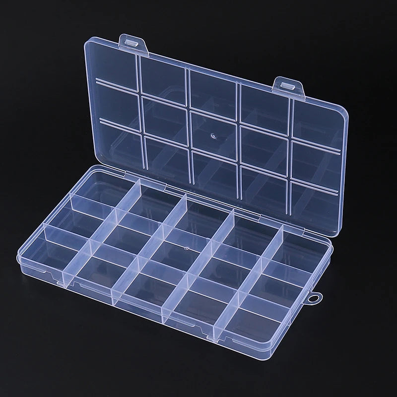 Clear Grid Storage Box Organizer