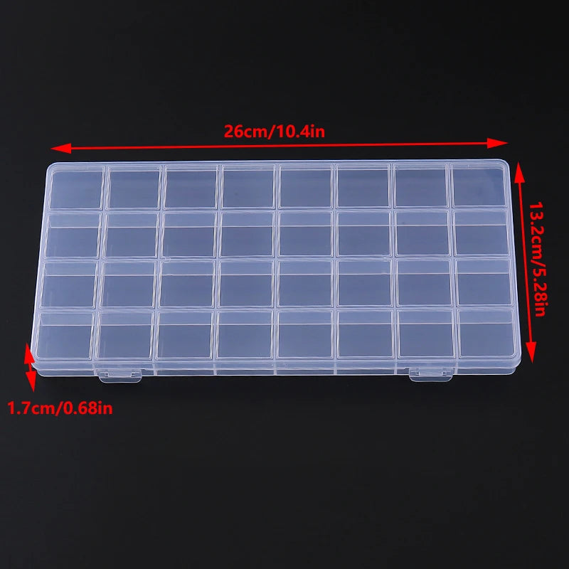 Clear Grid Storage Box Organizer
