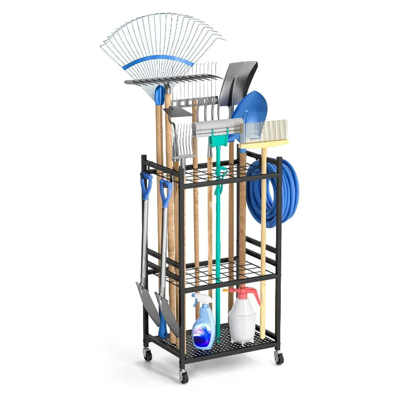 Metal Garden Tool Storage Rack