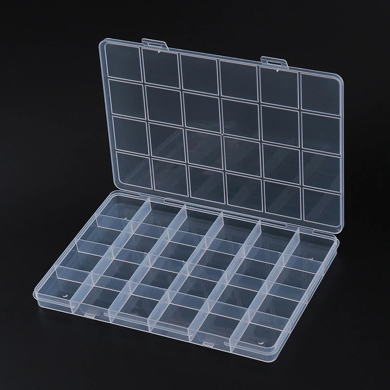 Clear Grid Storage Box Organizer