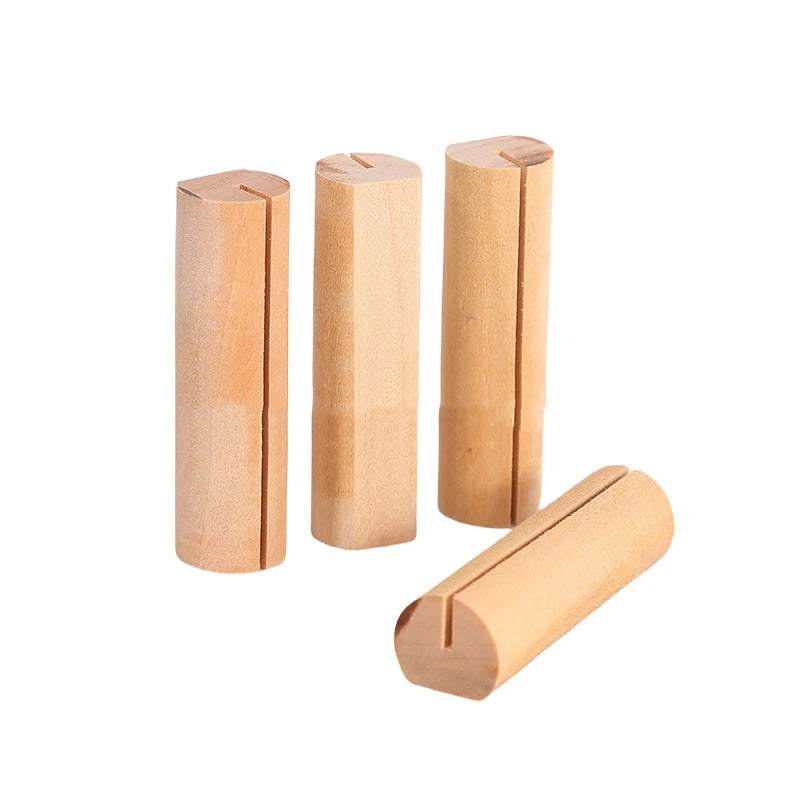 Wooden Business Card Holder Stand