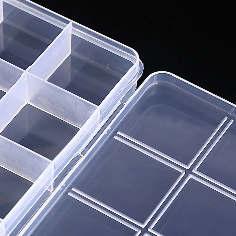Clear Grid Storage Box Organizer